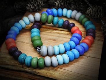 Necklace matte multicolored